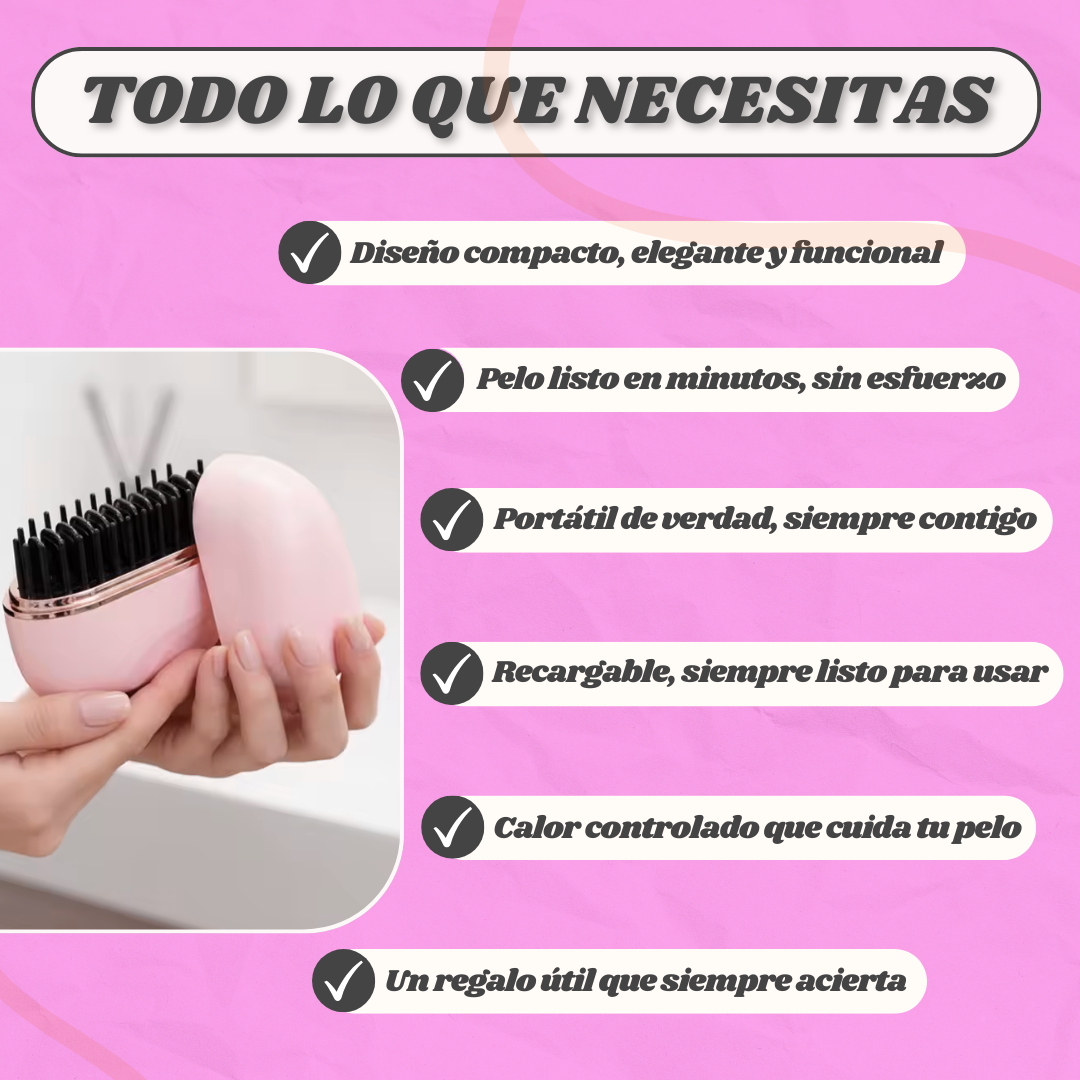 Peine Alisador Portátil con Heat Control