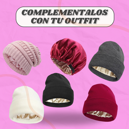Beanies con Interior de Satin con Logo